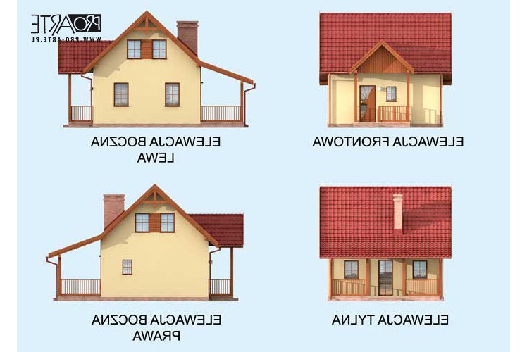 ORLEAN 4 szkielet drewniany dom letniskowy z poddaszem użytkowym