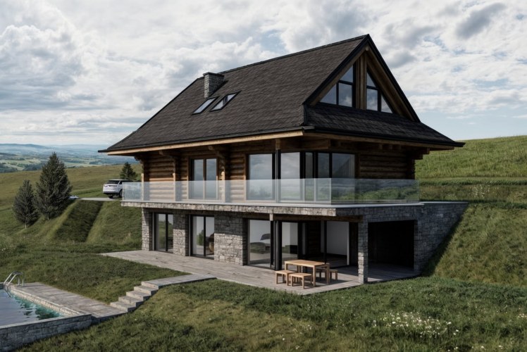 L-327 Dom z bali na skarpie